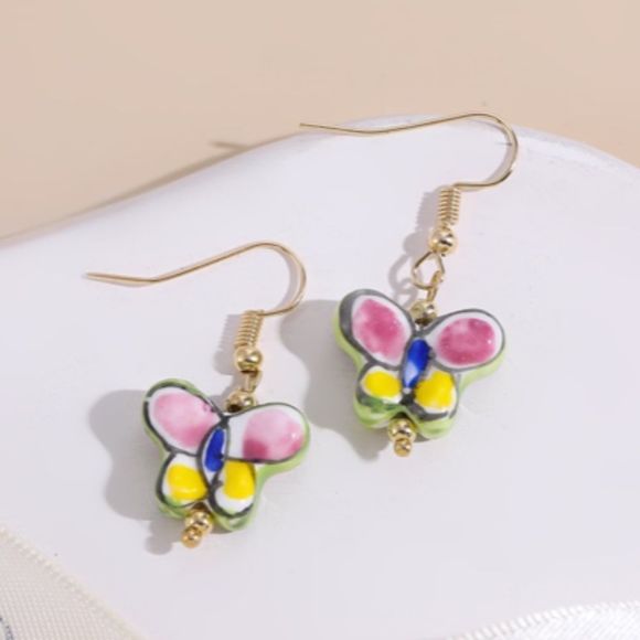 Butterfly Dangle Earrings - Picture 3 of 4